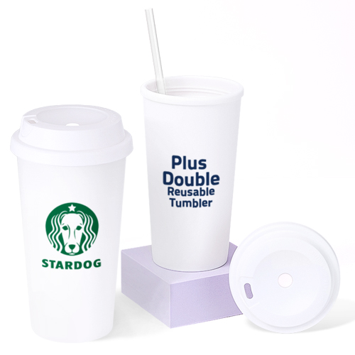 플러스 이중 리유저블 텀블러 450ml (★대량주문만 받습니다. 3,000개 이상)